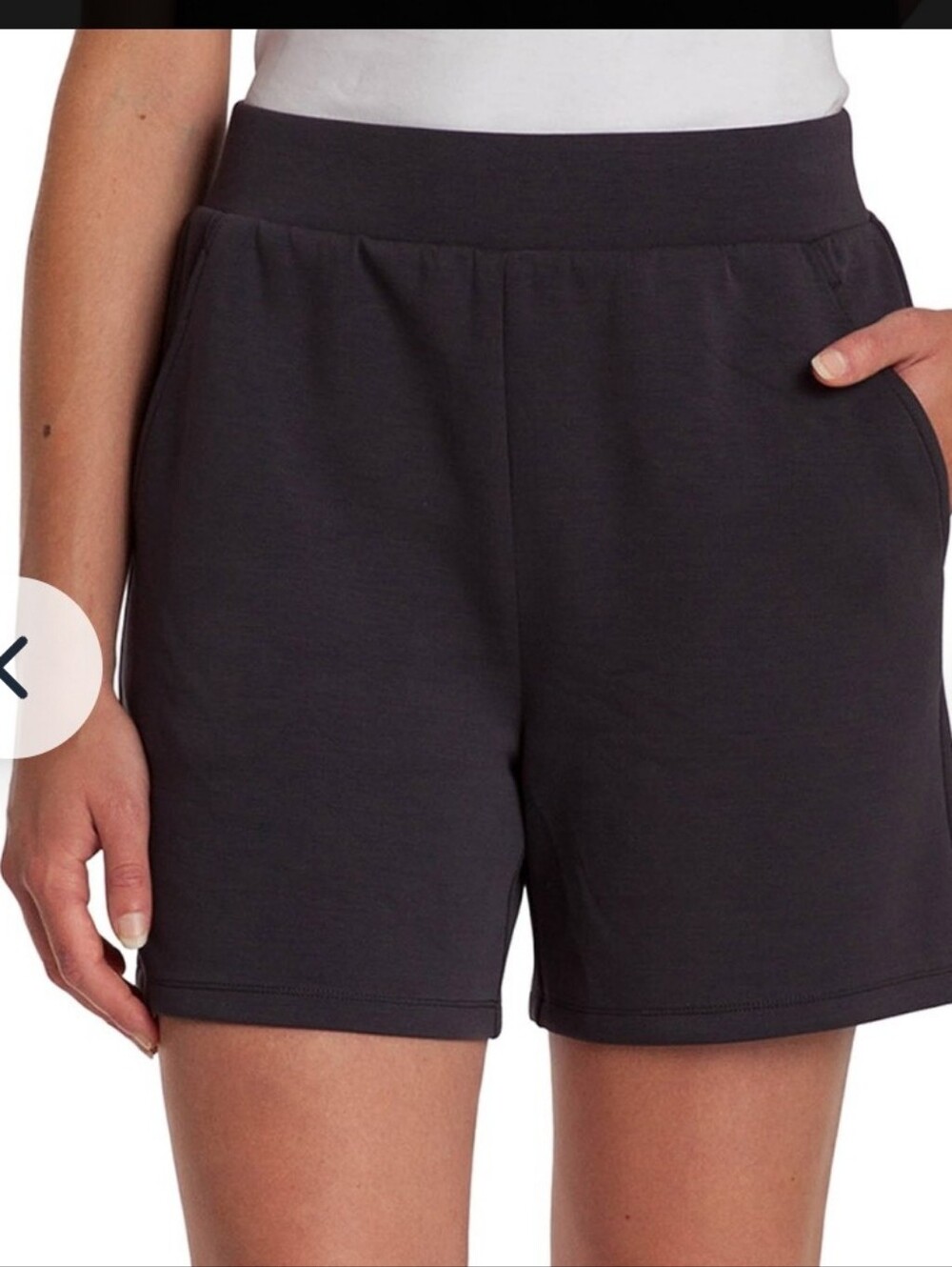 Luxe Shorts 5" Inseam Black Charcoal LazyPants - Size Small